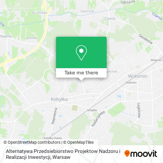 Alternatywa Przedsiebiorstwo Projektow Nadzoru i Realizacji Inwestycji map