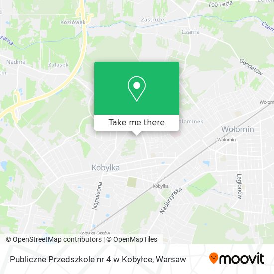 Publiczne Przedszkole nr 4 w Kobyłce map