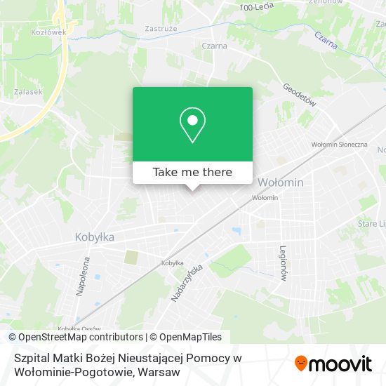 Szpital Matki Bożej Nieustającej Pomocy w Wołominie-Pogotowie map