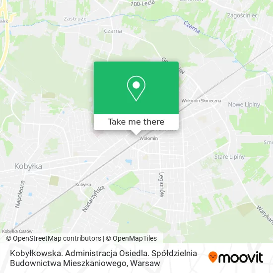 Kobyłkowska. Administracja Osiedla. Spółdzielnia Budownictwa Mieszkaniowego map