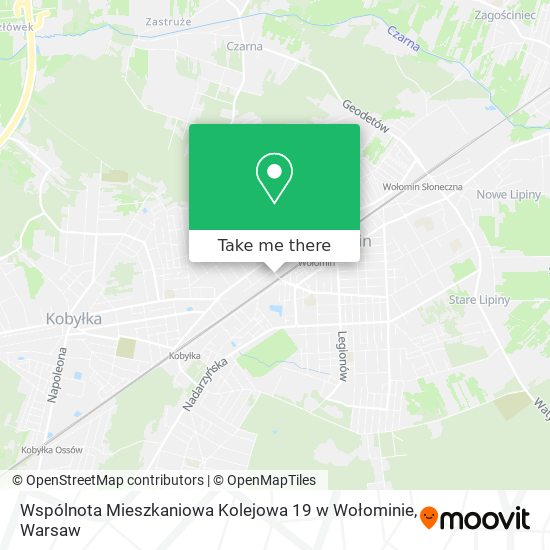 Wspólnota Mieszkaniowa Kolejowa 19 w Wołominie map