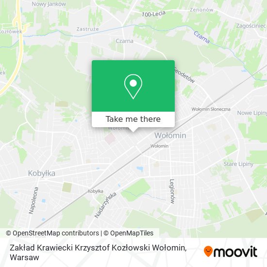 Zakład Krawiecki Krzysztof Kozłowski Wołomin map