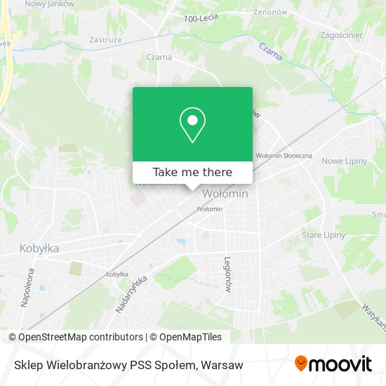 Sklep Wielobranżowy PSS Społem map