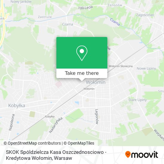 SKOK Spóldzielcza Kasa Oszczednosciowo - Kredytowa Wołomin map