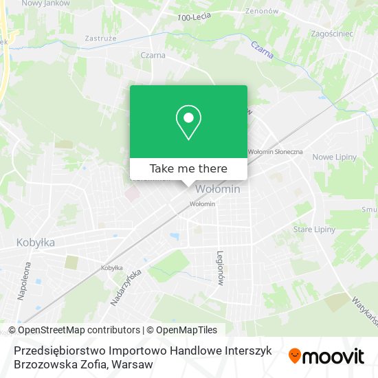 Przedsiębiorstwo Importowo Handlowe Interszyk Brzozowska Zofia map