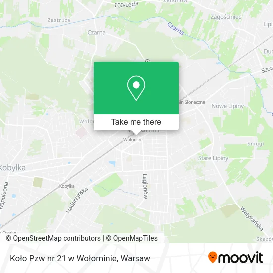 Koło Pzw nr 21 w Wołominie map