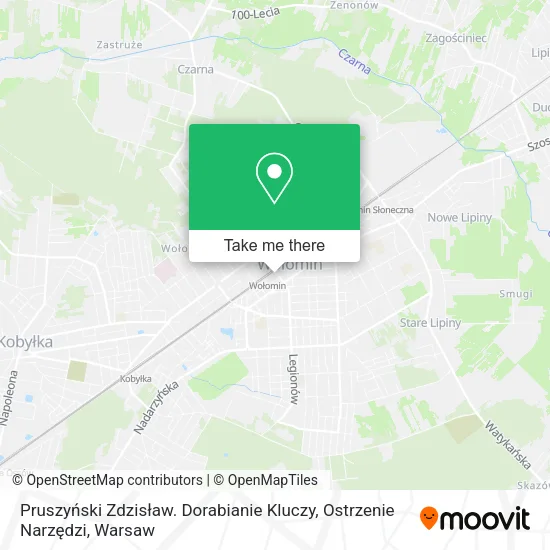 Карта Pruszyński Zdzisław. Dorabianie Kluczy, Ostrzenie Narzędzi