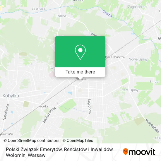 Карта Polski Związek Emerytów, Rencistów i Inwalidów Wołomin