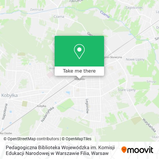 Pedagogiczna Biblioteka Wojewódzka im. Komisji Edukacji Narodowej w Warszawie Filia map