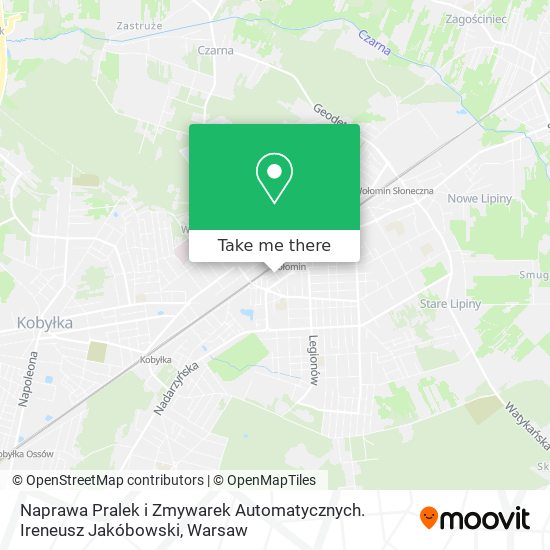 Naprawa Pralek i Zmywarek Automatycznych. Ireneusz Jakóbowski map