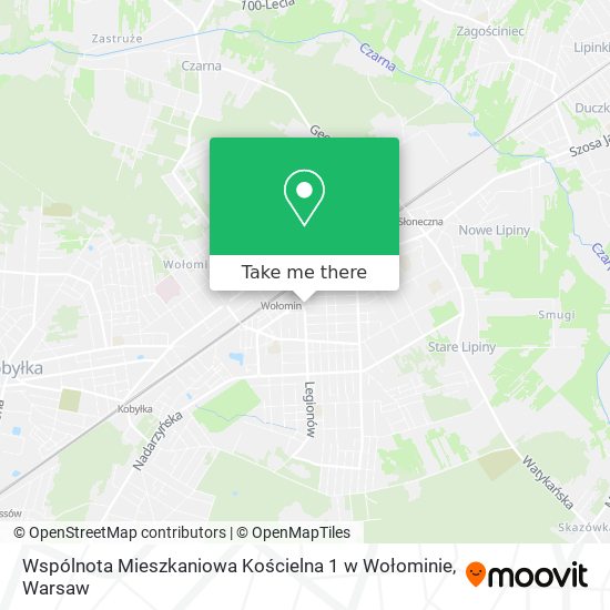 Карта Wspólnota Mieszkaniowa Kościelna 1 w Wołominie