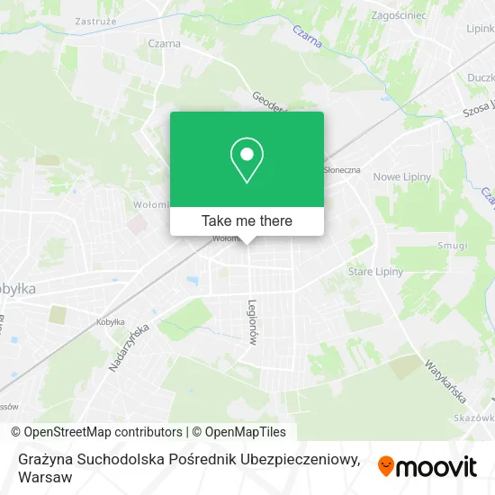 Карта Grażyna Suchodolska Pośrednik Ubezpieczeniowy