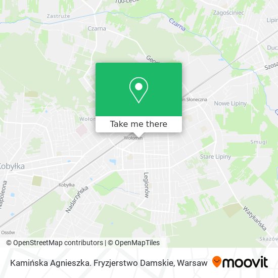 Карта Kamińska Agnieszka. Fryzjerstwo Damskie