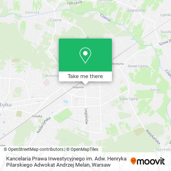 Kancelaria Prawa Inwestycyjnego im. Adw. Henryka Pilarskiego Adwokat Andrzej Melan map