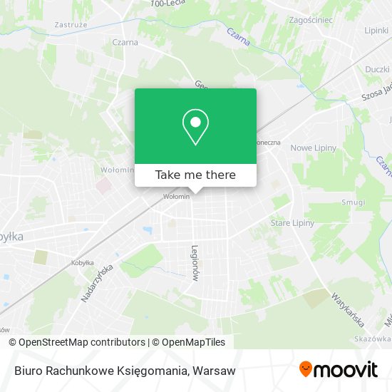 Biuro Rachunkowe Księgomania map