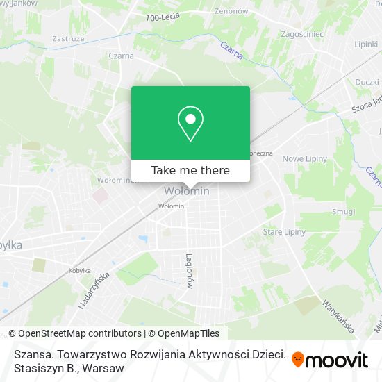 Szansa. Towarzystwo Rozwijania Aktywności Dzieci. Stasiszyn B. map