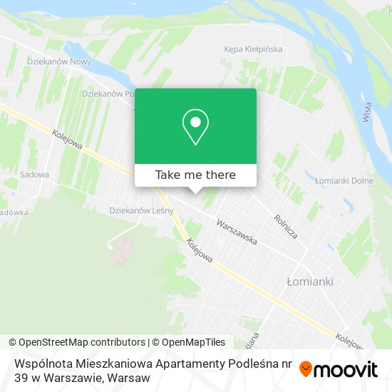 Карта Wspólnota Mieszkaniowa Apartamenty Podleśna nr 39 w Warszawie