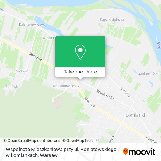 Wspólnota Mieszkaniowa przy ul. Poniatowskiego 1 w Łomiankach map