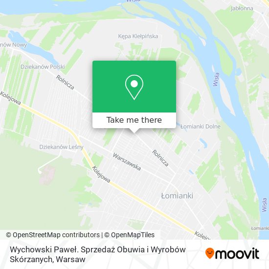 Wychowski Paweł. Sprzedaż Obuwia i Wyrobów Skórzanych map