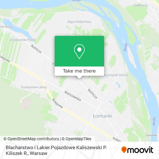 Blacharstwo i Lakier.Pojazdowe Kaliszewski P. Kiliszek R. map