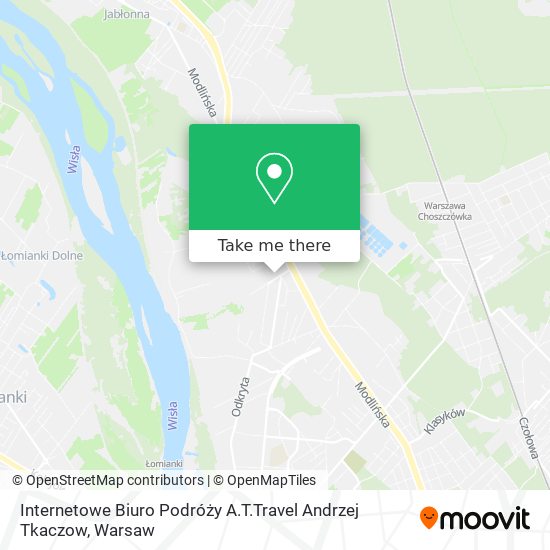 Internetowe Biuro Podróży A.T.Travel Andrzej Tkaczow map