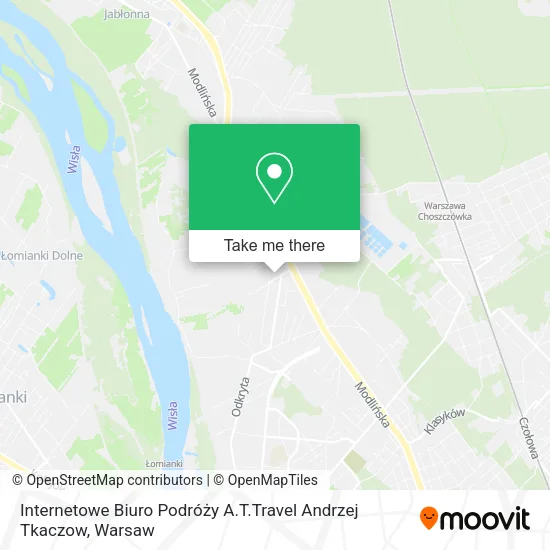 Internetowe Biuro Podróży A.T.Travel Andrzej Tkaczow map