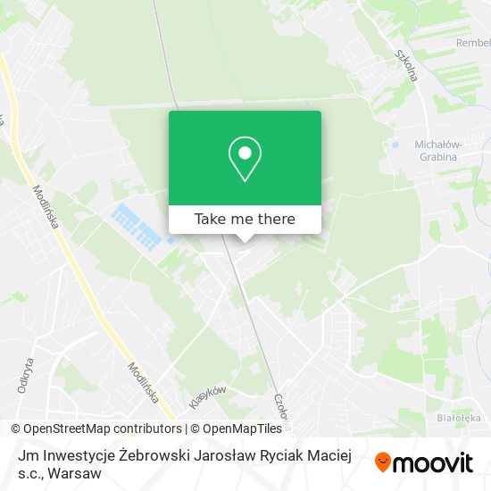 Jm Inwestycje Żebrowski Jarosław Ryciak Maciej s.c. map