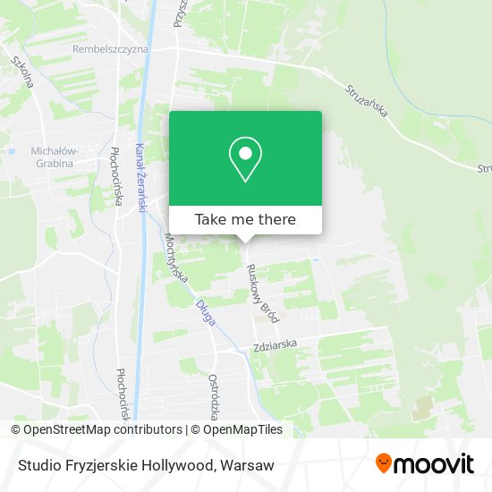 Studio Fryzjerskie Hollywood map