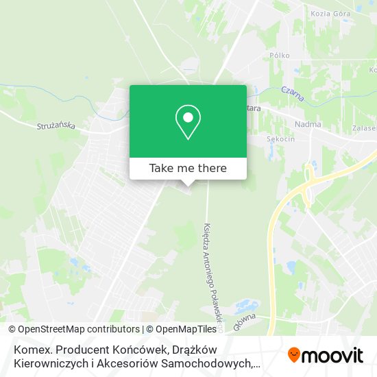 Komex. Producent Końcówek, Drążków Kierowniczych i Akcesoriów Samochodowych map