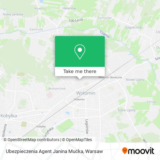 Ubezpieczenia Agent Janina Mućka map