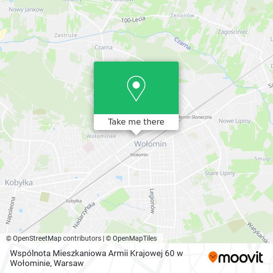 Wspólnota Mieszkaniowa Armii Krajowej 60 w Wołominie map