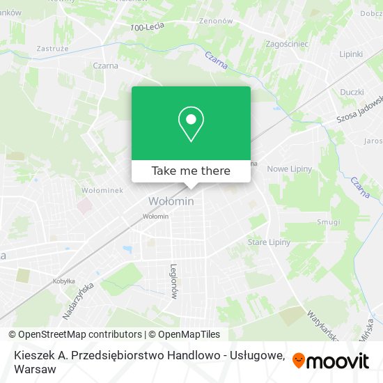 Kieszek A. Przedsiębiorstwo Handlowo - Usługowe map