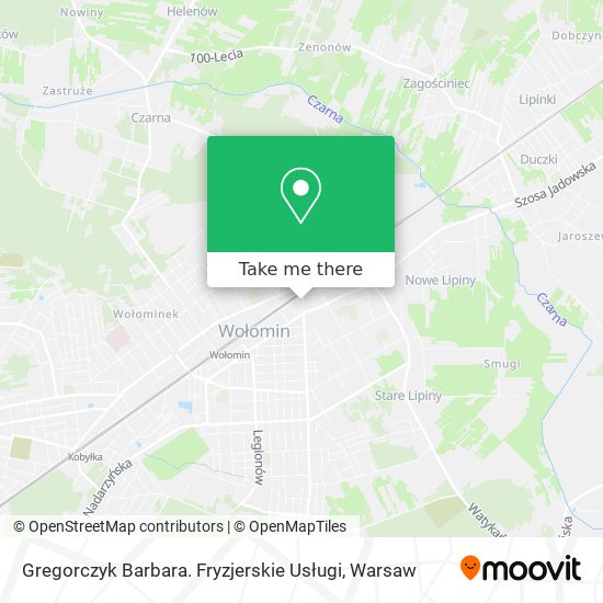 Gregorczyk Barbara. Fryzjerskie Usługi map