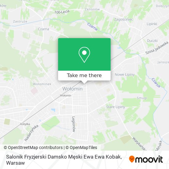 Salonik Fryzjerski Damsko Męski Ewa Ewa Kobak map