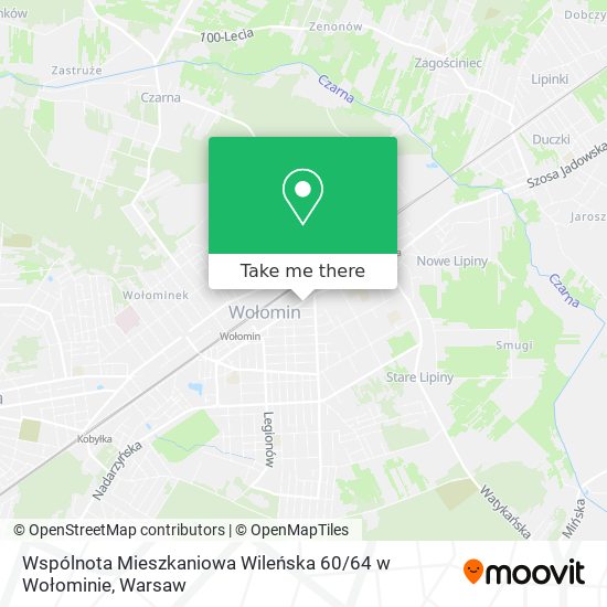 Карта Wspólnota Mieszkaniowa Wileńska 60 / 64 w Wołominie