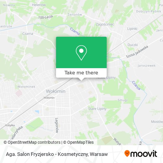 Aga. Salon Fryzjersko - Kosmetyczny map