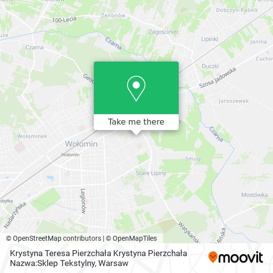 Krystyna Teresa Pierzchała Krystyna Pierzchała Nazwa:Sklep Tekstylny map