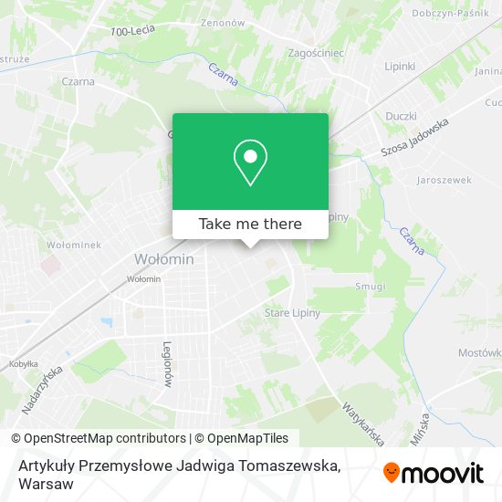 Artykuły Przemysłowe Jadwiga Tomaszewska map