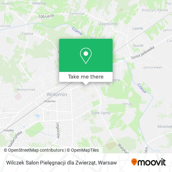 Карта Wilczek Salon Pielęgnacji dla Zwierząt