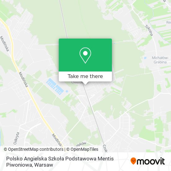 Polsko Angielska Szkoła Podstawowa Mentis Piwoniowa map