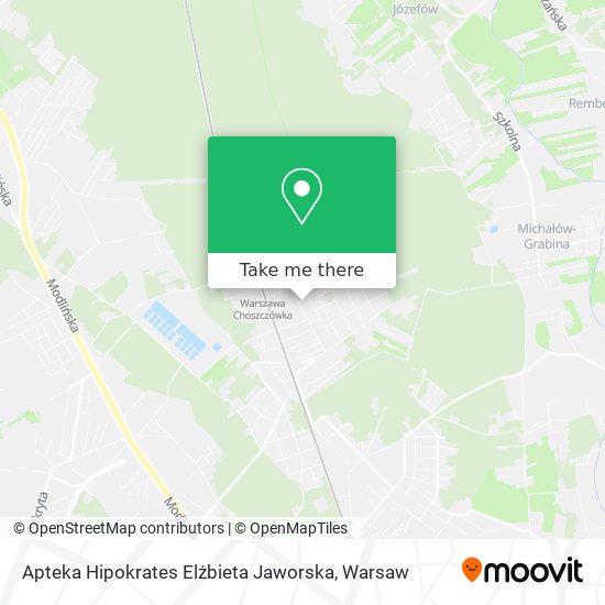 Apteka Hipokrates Elżbieta Jaworska map