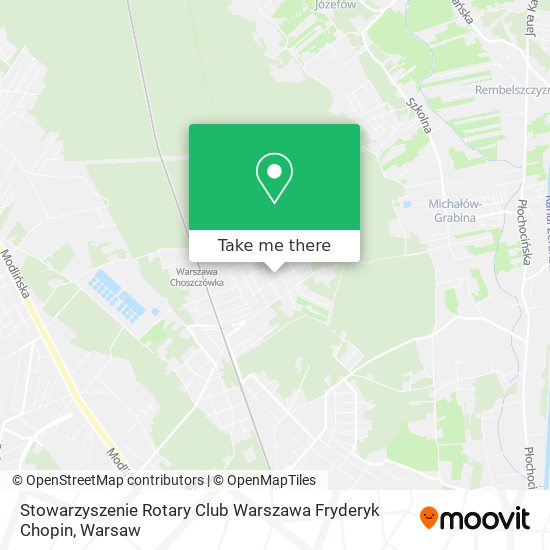 Stowarzyszenie Rotary Club Warszawa Fryderyk Chopin map