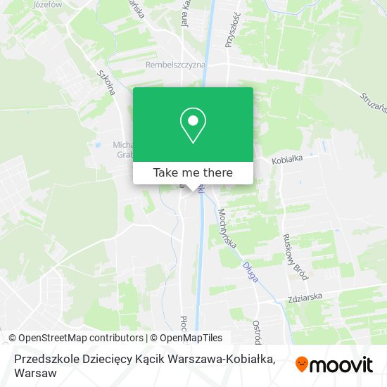 Przedszkole Dziecięcy Kącik Warszawa-Kobiałka map