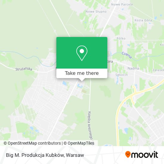 Big M. Produkcja Kubków map