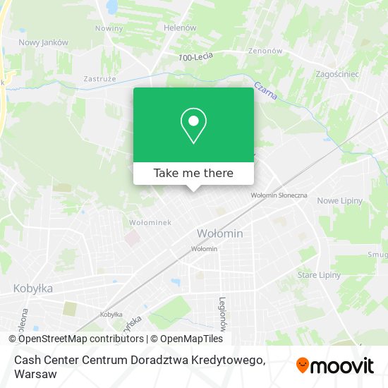 Карта Cash Center Centrum Doradztwa Kredytowego