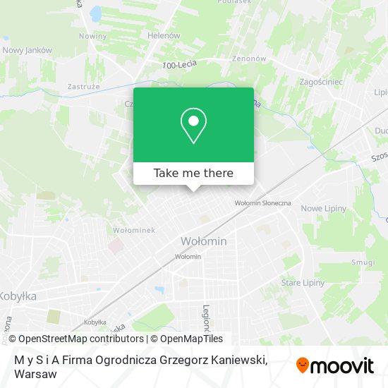 M y S i A Firma Ogrodnicza Grzegorz Kaniewski map