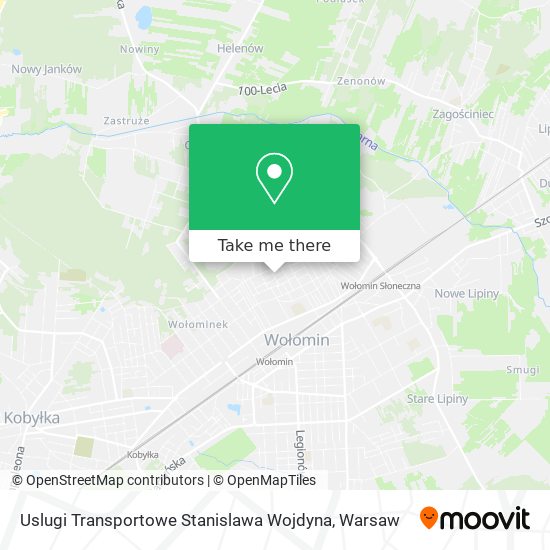 Uslugi Transportowe Stanislawa Wojdyna map