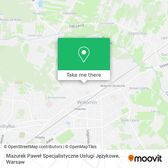 Mazurek Paweł Specjalistyczne Usługi Językowe map