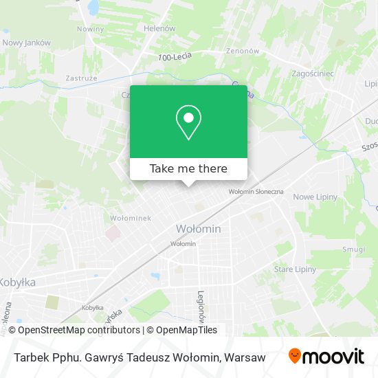 Tarbek Pphu. Gawryś Tadeusz Wołomin map