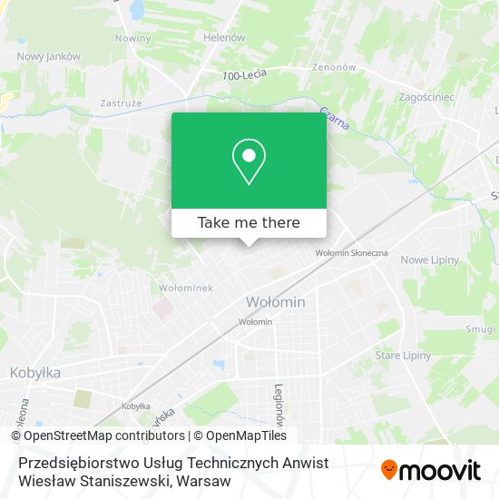 Przedsiębiorstwo Usług Technicznych Anwist Wiesław Staniszewski map